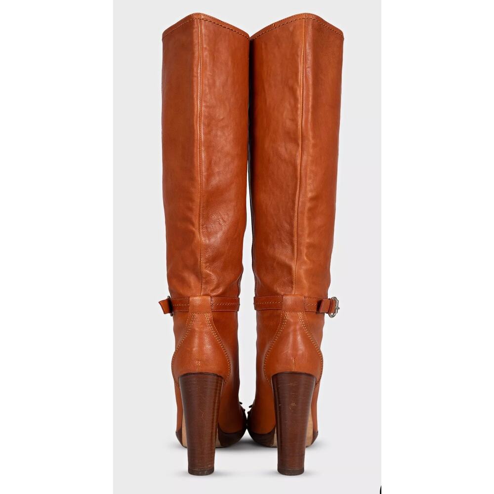 Christian Dior Brown Leather Boots, Size 38 EU - Picture 4 of 5